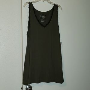 Torrid green/black lace top